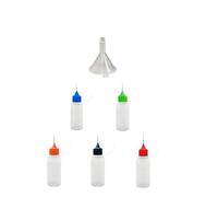 BCOMFY 1 Kit 3-100ML Punta dell'ago Applicatore di colla Bottiglia con imbuto for carta Quilling Fai da te Scrapbooking Strumento artigianale di carta(20ml Mix)