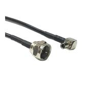 BCOMFY 1 PC Tipo F Spina Maschio Jack Femmina a TS9 Cavo Coassiale RG174 Ad Angolo Retto 15 cm/30 cm/50 cm/100 cm Adattatore for Modem 3G(F male,20cm)