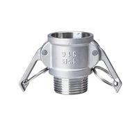 BCOMFY 1 pz 1/2 "3/4" 1 "1-1/4" Camlock Scanalatura Raccordo In Acciaio Inox 304 Cam Lock Adattatore di Accoppiamento connettore rapido(Gold,1")