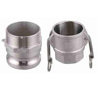 BCOMFY 1 pz 1/2 "3/4" 1 "1-1/4" Camlock Scanalatura Raccordo In Acciaio Inox 304 Cam Lock Adattatore di Accoppiamento connettore rapido(Yellow,1")