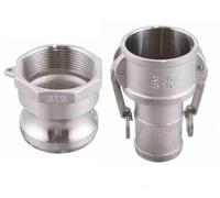 BCOMFY 1 pz 1/2 "3/4" 1 "1-1/4" Camlock Scanalatura Raccordo In Acciaio Inox 304 Cam Lock Adattatore di Accoppiamento connettore rapido(Pink,1")