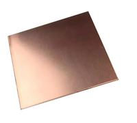 BCOMFY 1 pz 1 MM di Spessore 50-600 MM Formato Su Misura 99.9% Puro T2 Piastra In Lamiera di Rame Rosso for La Lavorazione di Stampi CNC Chip Ram di Raffreddamento del Metallo arte(100X150MM)