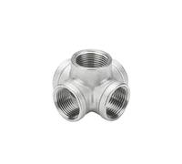 BCOMFY 1 pz 304 Acciaio Inossidabile filettato Femmina 3 Vie/4 Vie/5 Vie Raccordo for Tubo a Croce Tee 1/4" 1/2" 3/4" 1" 1-1/4" 1-1/2" 2"(5way DN20)