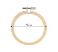 BCOMFY 1 pz 36/34/27/25/20/18/13 cm ricamo a punto croce cornice in legno cerchio ricamo capannone fai da te mano artigianale cucito strumento di ricamo(27cm)