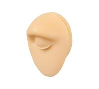 BCOMFY 1 pz Orecchio Naso Labbro Ombelico Lingua Tatuaggio Modello in Silicone Tatuaggio Puntura Pratica Simulazione Parte del Corpo Umano Display Piercing Gioielli(Closed Eye)