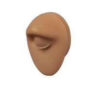 BCOMFY 1 pz Orecchio Naso Labbro Ombelico Lingua Tatuaggio Modello in Silicone Tatuaggio Puntura Pratica Simulazione Parte del Corpo Umano Display Piercing Gioielli(Closed Eye Coffee)