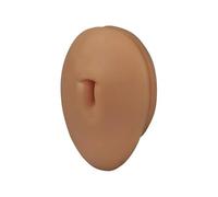 BCOMFY 1 pz Orecchio Naso Labbro Ombelico Lingua Tatuaggio Modello in Silicone Tatuaggio Puntura Pratica Simulazione Parte del Corpo Umano Display Piercing Gioielli(Navel Coffee)