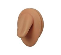 BCOMFY 1 pz Orecchio Naso Labbro Ombelico Lingua Tatuaggio Modello in Silicone Tatuaggio Puntura Pratica Simulazione Parte del Corpo Umano Display Piercing Gioielli(Tongue Coffee)