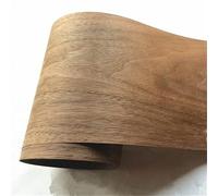 BCOMFY 1 Rotolo da 230 cm impiallacciatura di Noce Nera Naturale Sottile Fatta a Mano in Legno massello Fai-da-Te Pannello Decorativo rinnovamento dell'altoparlante della Pelle