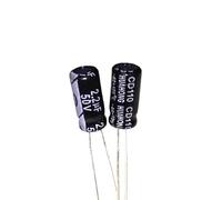BCOMFY 10 pezzi 50V2.2UF 2.2UF 50V 4x7 5x11MM Volume condensatore elettrolitico in alluminio plug-in originale(5x11mm)