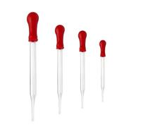 BCOMFY 10 pezzi contagocce in vetro rosso contagocce in plastica pipetta laboratorio trasparente non tossico attrezzatura didattica 100/120/150/180mm(150mm)