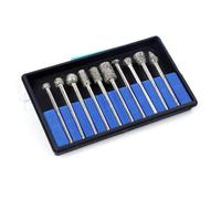BCOMFY 10 pezzi di lima rotante in carburo di tungsteno, fresa diamantata, set di teste di rettifica elettrica, utensili abrasivi