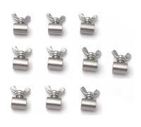 BCOMFY 10 pezzi di morsetti a vite for cavi metallici con fibbia a farfalla in acciaio inossidabile 304 for cavi in acciaio da 2-8 mm(For 8mm wire)