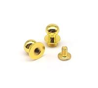 BCOMFY 10 pezzi in ottone massiccio con testa a sfera tonda in rame borsa artigianale in pelle borsa cintura vite posteriore rivetto chiodo a vite capezzolo Stud Spot(Golden,Head diameter 10mm)