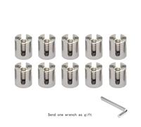 BCOMFY 10 pezzi M2/M3/M4/M5/M6 angoli di 90 gradi acciaio inossidabile di grado marino 316 sistemi di traliccio clip a croce for parete verde morsetto for fune(M12x5mm)