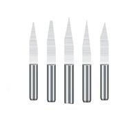 BCOMFY 10 pezzi PCB punta for incisione 3D 10/15/20/25 gradi punta a forma di V punte da intaglio con punta 0.1-0.7mm fresa in carburo di tungsteno PCB 3D(10PCS degree10X0.1mm)