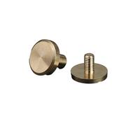 BCOMFY 10 pz In Ottone Massiccio Viti di Rilegatura Del Chiodo Della Vite Prigioniera Rivetti for Album di Foto Borchie Artigianali In Pelle Cintura Portafoglio di Fissaggio 8mm Tappo Piatto(8mm)