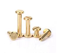 BCOMFY 10 pz Viti di Rilegatura In Ottone Massiccio Chiodo Rivetti for Album Fotografico Borchie Artigianali In Pelle Cintura Portafoglio Elementi di Fissaggio Tappo da 8mm(7mm)