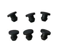 BCOMFY 10pcs 2.5/3/3.5/4mm Tappi for fori in gomma siliconica Solido T-tipo Spina Coperchio Guarnizione a scatto Tappo di chiusura Tappo di chiusura for uso alimentare Tappo di tenuta(Black,2.5mm)