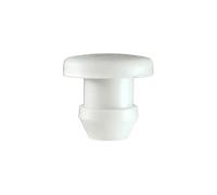 BCOMFY 10pcs 2.5/3/3.5/4mm Tappi for fori in gomma siliconica Solido T-tipo Spina Coperchio Guarnizione a scatto Tappo di chiusura Tappo di chiusura for uso alimentare Tappo di tenuta(White,3.5mm)