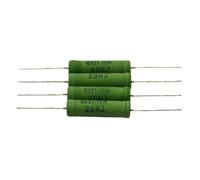BCOMFY 10PCS RX21 5W 6W 10W Resistenza al filo avvolto 5% 0.1~33K 3 4.7 10 22 27 47 100 120 180 200 220 270 330R 360 510 1K 10K 12K 15K Ohm(5W 6W-1.2K Ohm)