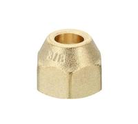 BCOMFY 1PC 1/4 3/8 1/2 5/8 SAE 45 Maschio Flare Diritto Unione Gomito Tee Connettore Femmina Dado Tappo di Tenuta Raccordo in Ottone Condizionatore d'Aria(Nut,SAE 3I8)