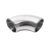 BCOMFY 1pc 19mm/25mm/32mm/38mm/45mm/51mm/63mm/76mm/102mm OD Gomito di Saldatura 90 Gradi SUS 304 Raccordo Sanitario Inossidabile Homebrew(OD 89mm)