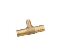 BCOMFY 1PC 4/6/8/10/12/14/16/19/25mm Tubo Flessibile Barb Tail Tee 3 Vie Riduttore Ottone Raccordo Splitter Giunto Adattatore Connettore Acqua Gas Olio(8-6-8mm)