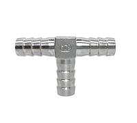 BCOMFY 1PC 4mm 6mm 8mm 10mm 12mm 13mm 14mm 15mm 16mm 19mm 20mm Hose Barb Tee Y Tipo 3 A Tre Vie In Acciaio Inox 304 Raccordo Connettore(Y-Type,19mm)
