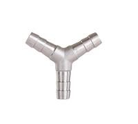 BCOMFY 1PC 6mm 8mm 10mm 12mm 13mm 14mm 15mm 16mm 19mm 20mm Hose Barb Tee YT Tipo 3 A Tre Vie In Acciaio Inox 304 Raccordo Connettore(Y-Type,25mm)