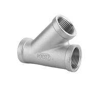 BCOMFY 1PC DN6/DN8/DN15/DN25 Maschio+maschio+Femmina Filettato 3 Vie Tee T Raccordo 1/4 "1/2" 3/4" 1" 1-1/4" BSP Filettato In Acciaio Inox 304(Y Female thread-01,3/8")
