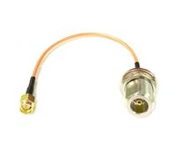 BCOMFY 1PC Estensione Modem Wireless SMA Maschio A N/UHF/MCX/MMCX Femmina Dado Connettore Dritto Cavo A Treccia RG316(SMA-N nut,30cm)