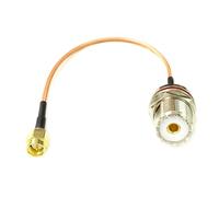 BCOMFY 1PC Estensione Modem Wireless SMA Maschio A N/UHF/MCX/MMCX Femmina Dado Connettore Dritto Cavo A Treccia RG316(SMA-UHF nut,8cm)