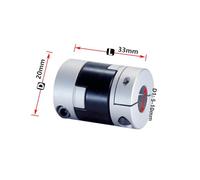 BCOMFY 1PC Giunto a cursore D20L33 Coppia elevata a bassa inerzia Giunto a cursore a vite for connettore motore Albero motore CNC(8x8)