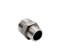 BCOMFY 1PC Hex Tettarelle da biberon Union 304 Tubo di Raccordo In Acciaio Inox Accoppiatore Acqua Olio 1/8 "3/8" 1/2 "1" 1-1/2 "BSP Maschio A Filettatura Maschio(DN20 to DN8)