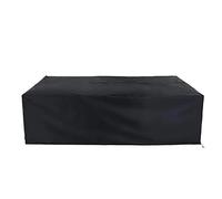 BCOMFY 1PC impermeabile for terrazza all'aperto, copertura for mobili da giardino, copertura for sedia da pioggia e neve, divano, tavolo e sedia, copertura antipolvere con borsa(Black,308x 138x 89cm)