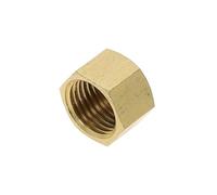 BCOMFY 1pc Raccordi for tubi in ottone BSP Filettatura maschio femmina Gomito dritto Guarnizione dado a 3 vie a 4 vie, Connettore accoppiatore adattatore in ottone(Cap-F,3/8")