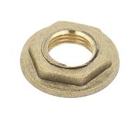 BCOMFY 1pc Raccordi for tubi in ottone BSP Filettatura maschio femmina Gomito dritto Guarnizione dado a 3 vie a 4 vie, Connettore accoppiatore adattatore in ottone(Nut-F-Flange,1/4")