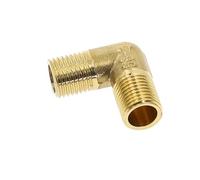 BCOMFY 1pc Raccordi for tubi in ottone BSP Filettatura maschio femmina Gomito dritto Guarnizione dado a 3 vie a 4 vie, Connettore accoppiatore adattatore in ottone(Elbow-MM,1/8")