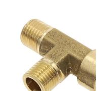 BCOMFY 1pc Raccordi for tubi in ottone BSP Filettatura maschio femmina Gomito dritto Guarnizione dado a 3 vie a 4 vie, Connettore accoppiatore adattatore in ottone(Tee-FMM,1/4")