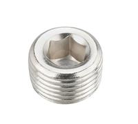 BCOMFY 1PC Rame 1/8 "1/4" 3/8 "1/2" 3/4 "Filettatura maschio Tubo in ottone Testa esagonale Tappo terminale Raccordo Accoppiatore Adattatore del connettore(Iron Pllug,3/8")