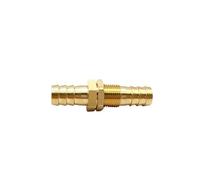 BCOMFY 1PC Tubo 6 8 10 12 14 16mm Hose Barb Paratia In Ottone Tubo Spinato Raccordo Accoppiatore Adattatore del Connettore for Gas Carburante acqua di Rame(6mm)