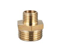 BCOMFY 1pc Tubo In Ottone Esagonale Nipplo Raccordo Attacco Rapido Adattatore 1/8 1/4 3/8 1/2 3/4 1 BSP Maschio A Filettatura Maschio Acqua Olio Gas Connettore(2-3)