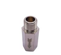 BCOMFY 1PC Valvola di Ritegno Pneumatica Esagonale Rame Nichelato Filettatura Maschio Femmina 1/8 "1/4" 3/8 "1/2" 3/4 "Valvola di Ritegno del Gas(Female x Male-01)