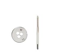 BCOMFY 2 pz Vite Rubinetto Die Set Metrico Mano Destra Macchina Vite Filettatura Rubinetto Trapano Mini Strumenti Filo M1.1 M2 M2.2 M2.5 M3.5 Utensile Mano(M1.1x0.25 Set)
