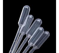 BCOMFY 20 pezzi a 200 pezzi Laboratorio Trasparente 0,2 ml/0,5 ml/1 ml/2 ml/3 ml/5 ml/10 ml Pipetta Pasteur in plastica graduata Pipetta contagocce for olio essenziale(0.5ml 200pcs)