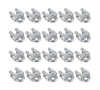 BCOMFY 20 pezzi di morsetti a forma di U for cavi M2/3/4/5/6/8 mm, bulloni di fissaggio for cavi, morsetti for ferramenta, manicotto for fune in acciaio inossidabile 304(M5)