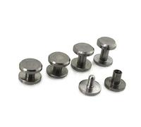 BCOMFY 20 pz Viti di Rilegatura In Acciaio Inox Nail Stud Rivetti for Album di Foto Borchie Artigianali In Pelle Cintura Portafoglio di Fissaggio 10mm Cap(B-10mm x 8mm(L))