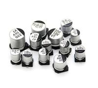 BCOMFY 20pcs SMD condensatore elettrolitico in alluminio 6.3V 10V 16V 25V 35V 50V 1UF 2.2UF 4.7UF 10UF 47UF 100UF 220UF 330UF 470UF 680UF(50V220UF)