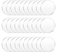 BCOMFY 25mm 30mm 40mm 45mm 50mm 60mm Miniature da Gioco in Acrilico Trasparente con basi Rotonde in plastica for Wargames Figure Holder(40mm 25pcs)